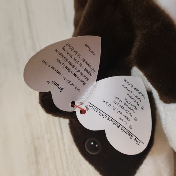 Ty Beanie Baby Bruno the Bull Terrier Vintage 1997 - Picture 4 of 6